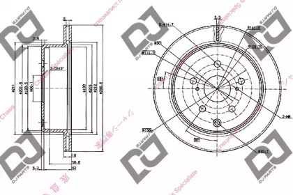 Тормозной диск DJ PARTS BD1018